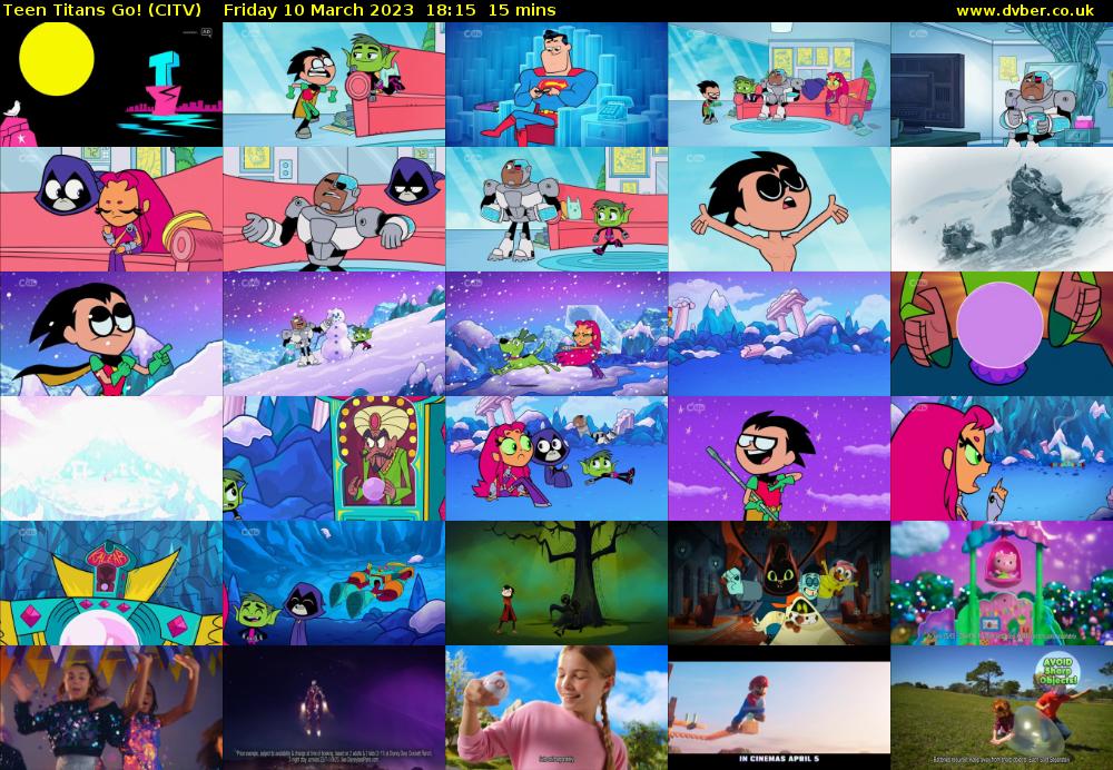 Teen Titans Go! (CITV) Friday 10 March 2023 18:15 - 18:30