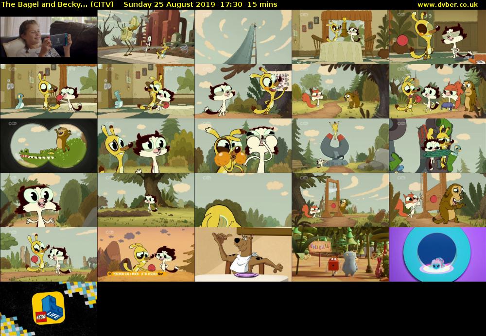 The Bagel and Becky... (CITV) Sunday 25 August 2019 17:30 - 17:45