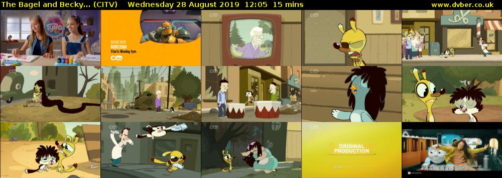 The Bagel and Becky... (CITV) Wednesday 28 August 2019 12:05 - 12:20