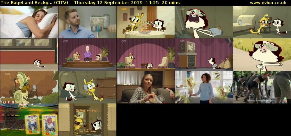 The Bagel and Becky... (CITV) Thursday 12 September 2019 14:25 - 14:45