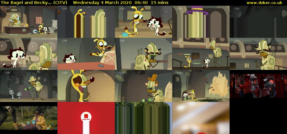 The Bagel and Becky... (CITV) Wednesday 4 March 2020 06:40 - 06:55