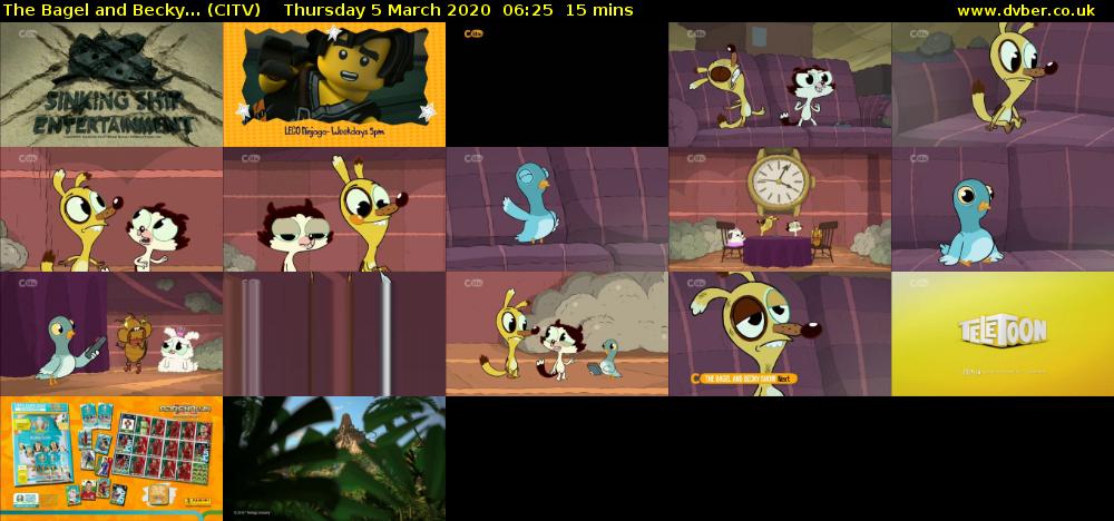 The Bagel and Becky... (CITV) Thursday 5 March 2020 06:25 - 06:40