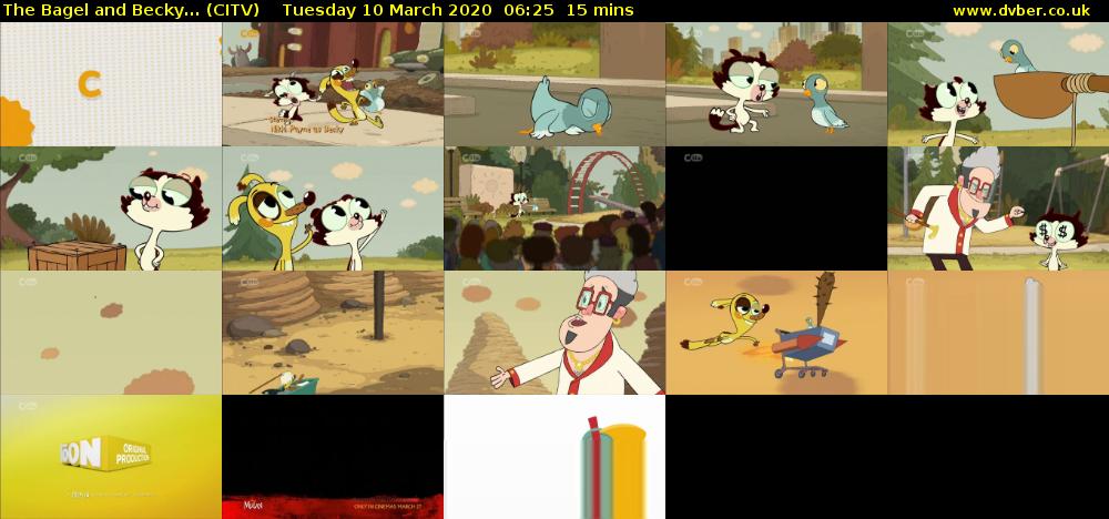 The Bagel and Becky... (CITV) Tuesday 10 March 2020 06:25 - 06:40