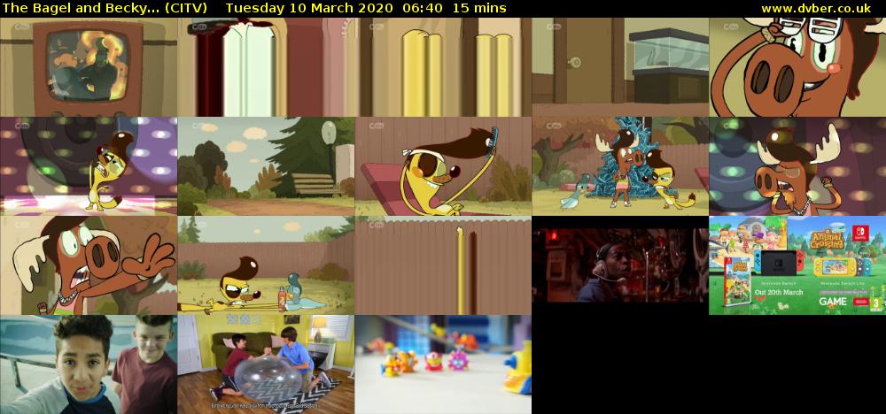 The Bagel and Becky... (CITV) Tuesday 10 March 2020 06:40 - 06:55