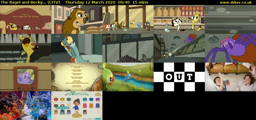 The Bagel and Becky... (CITV) Thursday 12 March 2020 06:40 - 06:55