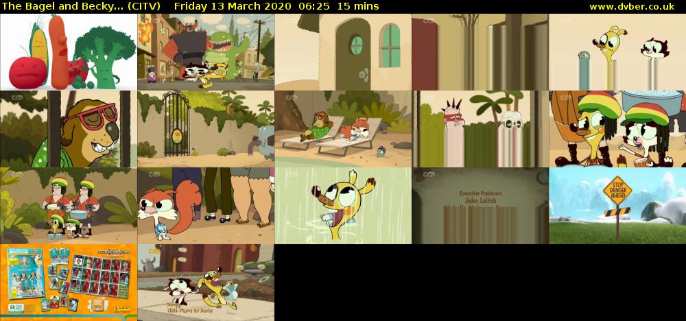 The Bagel and Becky... (CITV) Friday 13 March 2020 06:25 - 06:40