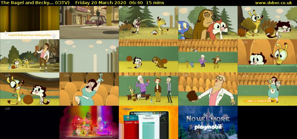 The Bagel and Becky... (CITV) Friday 20 March 2020 06:40 - 06:55