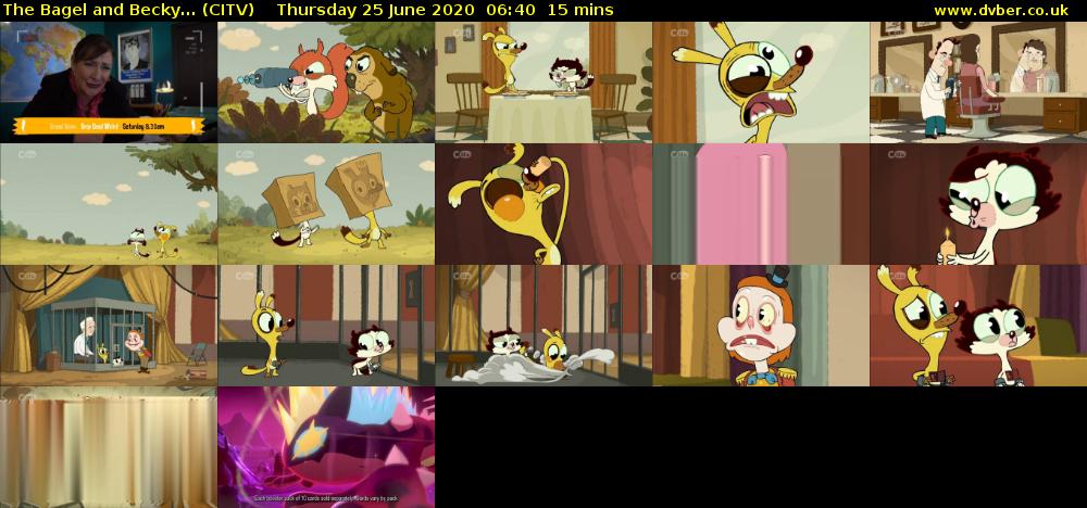 The Bagel and Becky... (CITV) Thursday 25 June 2020 06:40 - 06:55