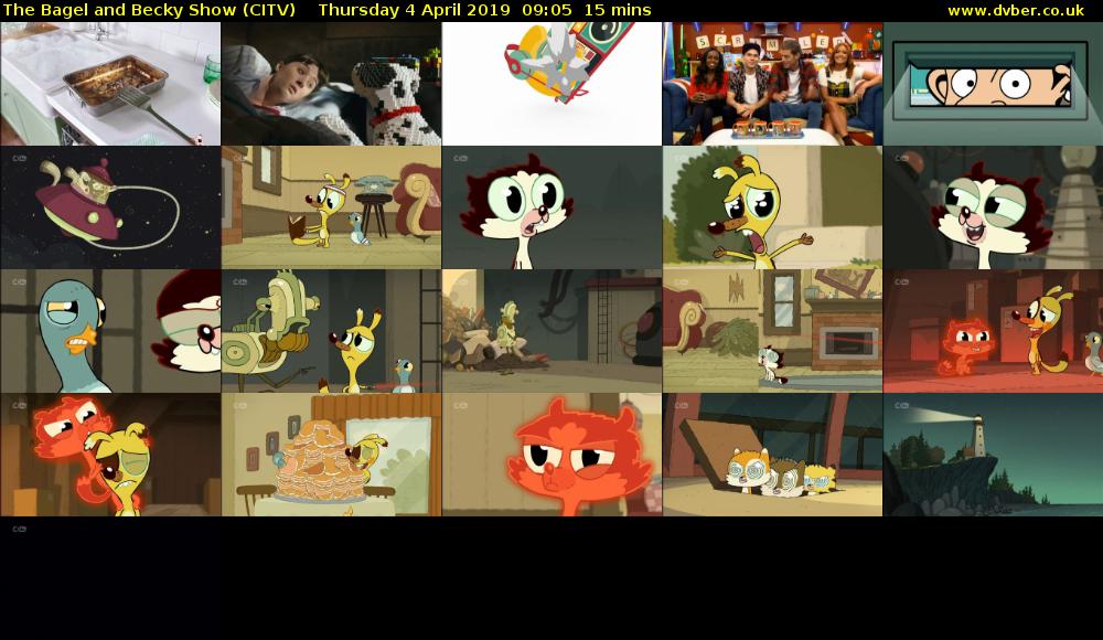 The Bagel and Becky Show (CITV) Thursday 4 April 2019 09:05 - 09:20