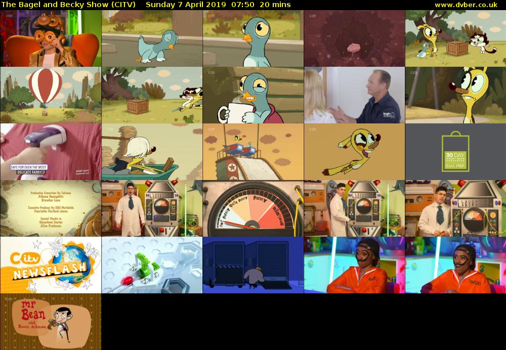The Bagel and Becky Show (CITV) Sunday 7 April 2019 07:50 - 08:10