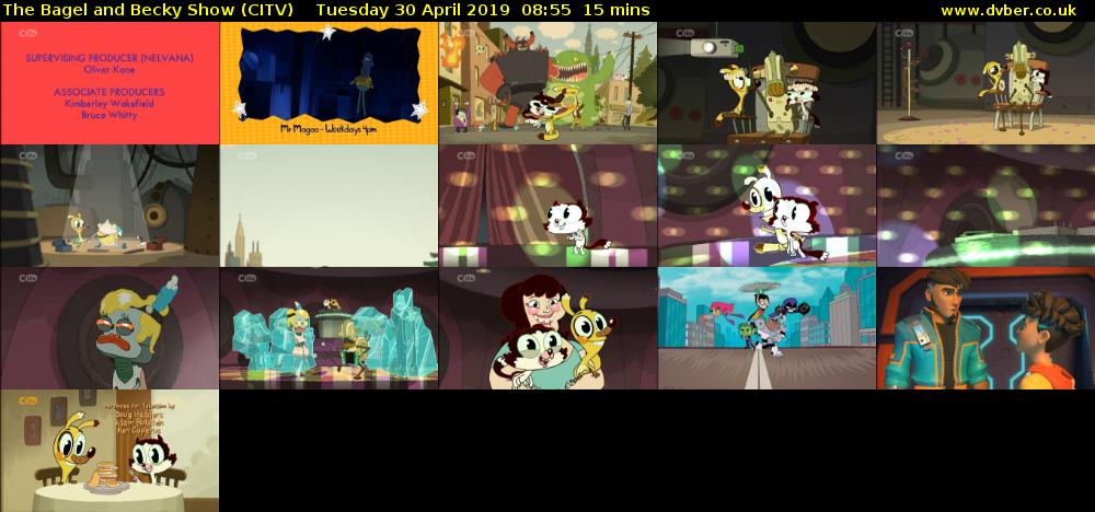 The Bagel and Becky Show (CITV) Tuesday 30 April 2019 08:55 - 09:10
