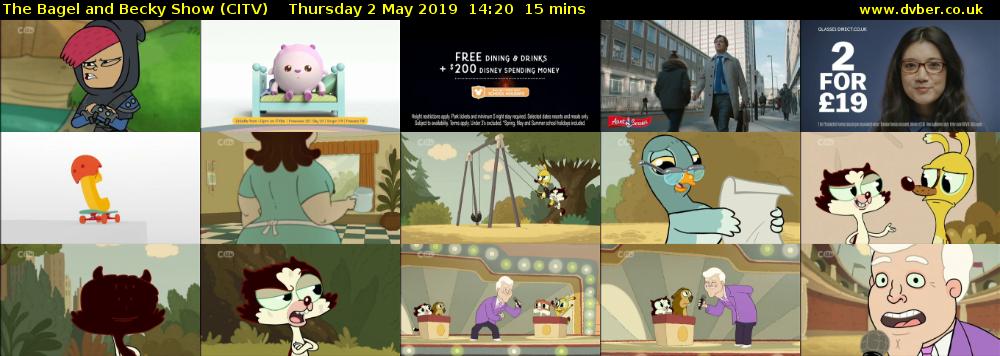 The Bagel and Becky Show (CITV) Thursday 2 May 2019 14:20 - 14:35