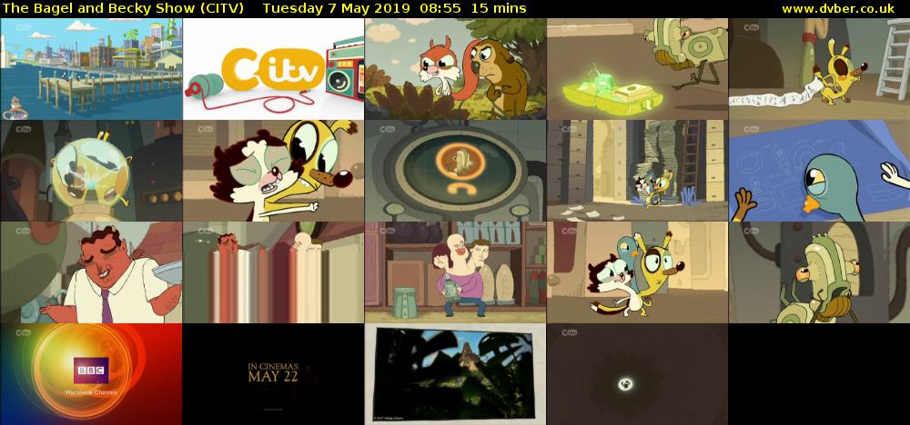 The Bagel and Becky Show (CITV) Tuesday 7 May 2019 08:55 - 09:10