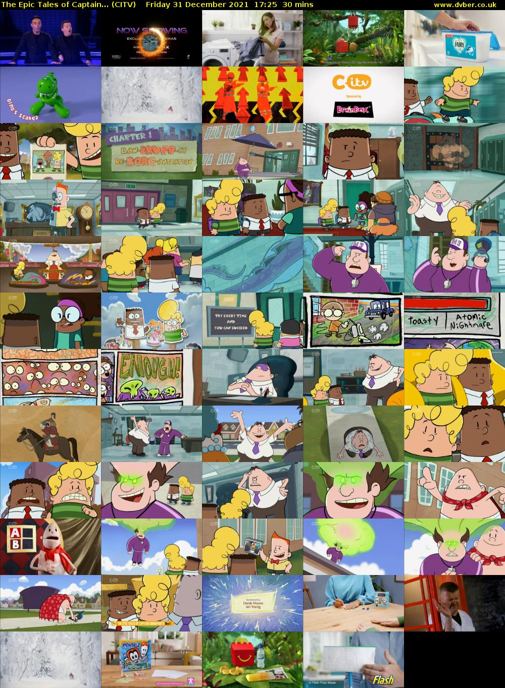 The Epic Tales of Captain... (CITV) Friday 31 December 2021 17:25 - 17:55