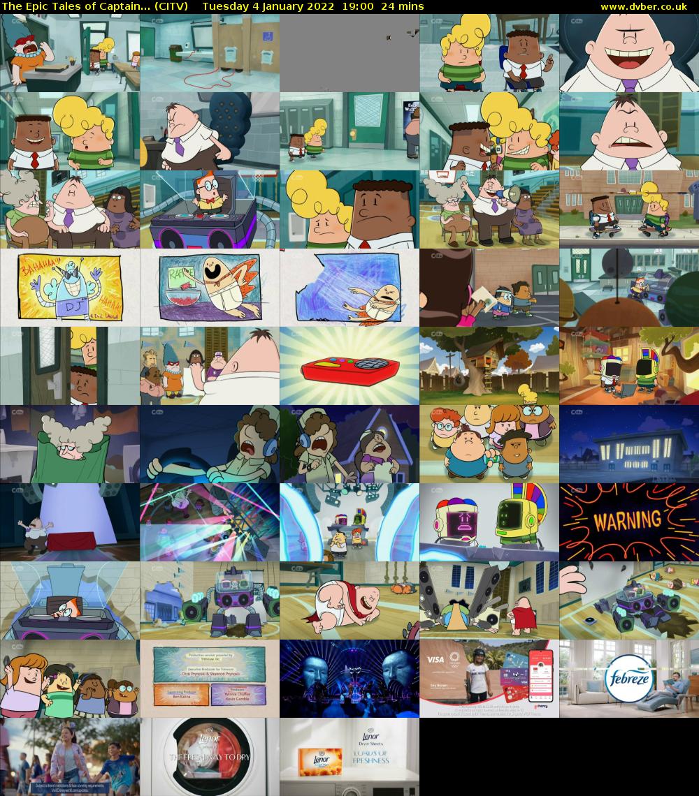 The Epic Tales of Captain... (CITV) Tuesday 4 January 2022 19:00 - 19:24