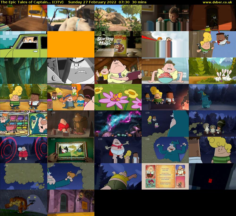 The Epic Tales of Captain... (CITV) Sunday 27 February 2022 07:30 - 08:00