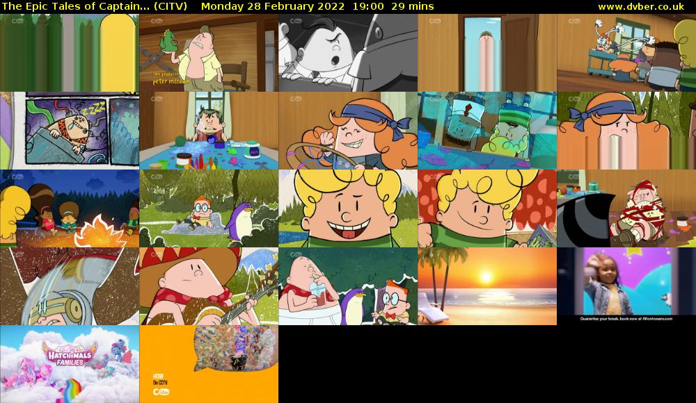 The Epic Tales of Captain... (CITV) Monday 28 February 2022 19:00 - 19:29