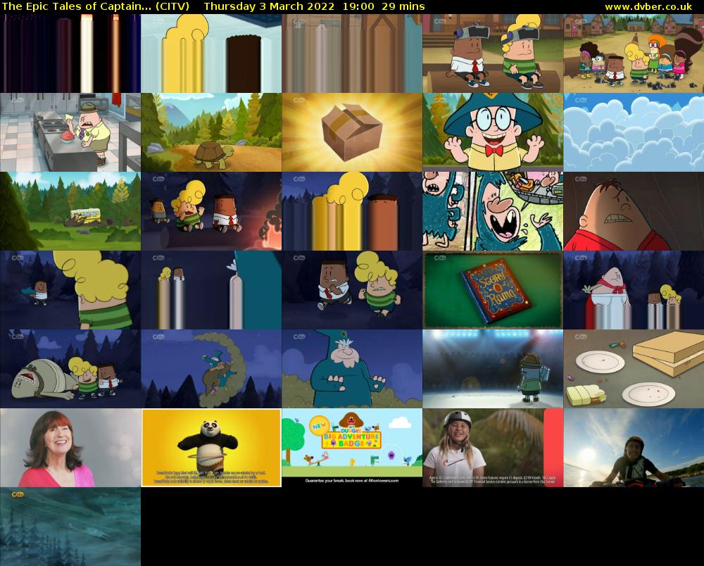 The Epic Tales of Captain... (CITV) Thursday 3 March 2022 19:00 - 19:29