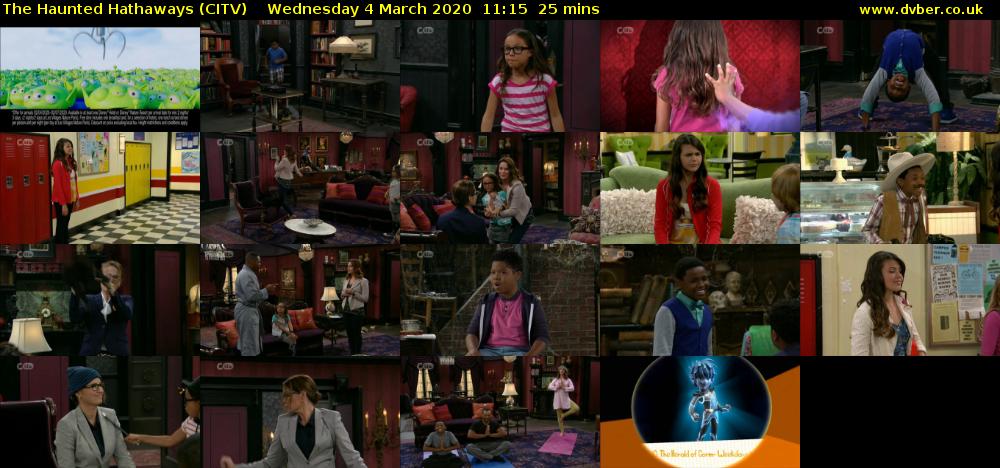 The Haunted Hathaways (CITV) Wednesday 4 March 2020 11:15 - 11:40