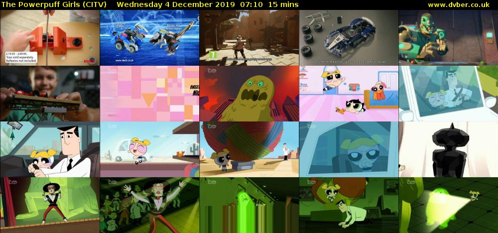The Powerpuff Girls (CITV) Wednesday 4 December 2019 07:10 - 07:25