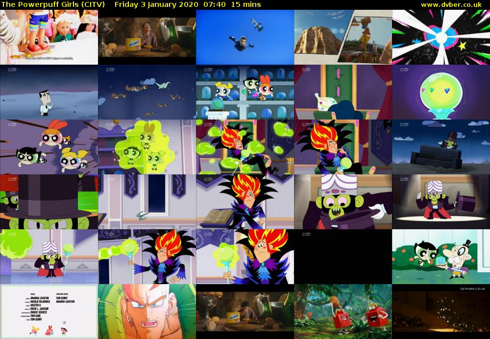 The Powerpuff Girls (CITV) Friday 3 January 2020 07:40 - 07:55