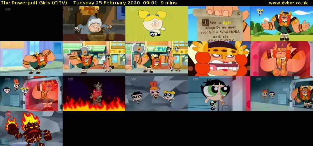 The Powerpuff Girls (CITV) Tuesday 25 February 2020 09:01 - 09:10