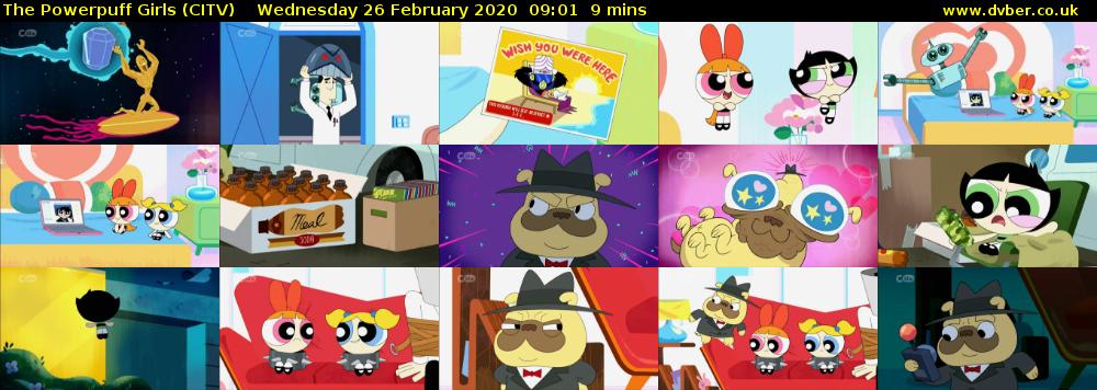 The Powerpuff Girls (CITV) Wednesday 26 February 2020 09:01 - 09:10