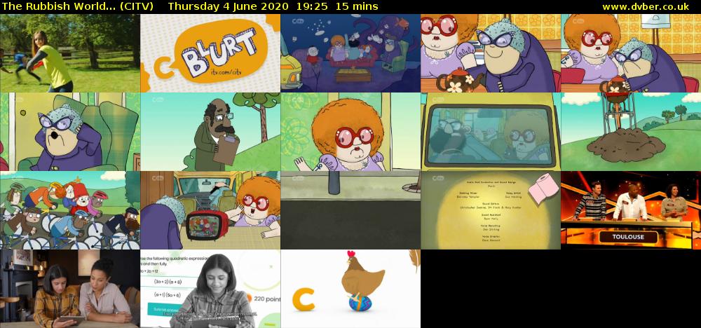 The Rubbish World... (CITV) Thursday 4 June 2020 19:25 - 19:40