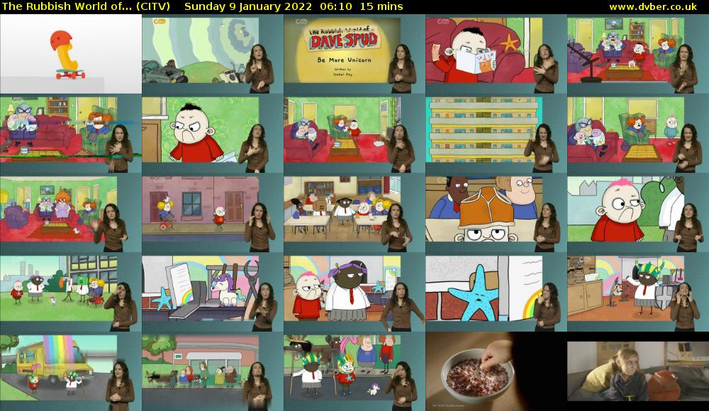 The Rubbish World of... (CITV) Sunday 9 January 2022 06:10 - 06:25