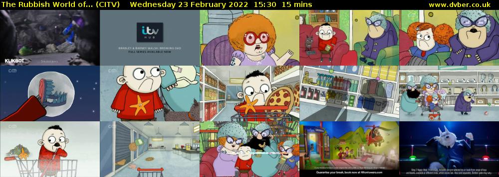 The Rubbish World of... (CITV) Wednesday 23 February 2022 15:30 - 15:45