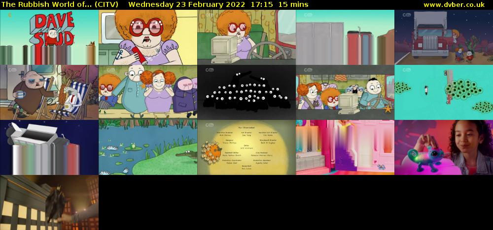 The Rubbish World of... (CITV) Wednesday 23 February 2022 17:15 - 17:30