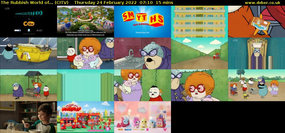 The Rubbish World of... (CITV) Thursday 24 February 2022 07:10 - 07:25