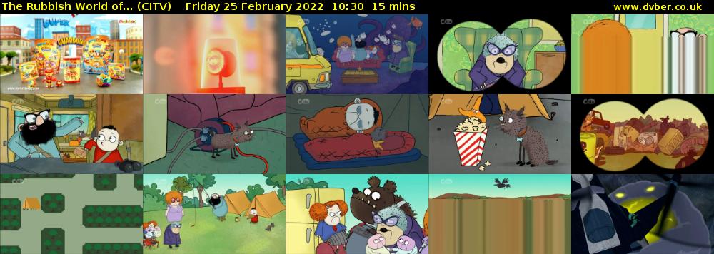 The Rubbish World of... (CITV) Friday 25 February 2022 10:30 - 10:45