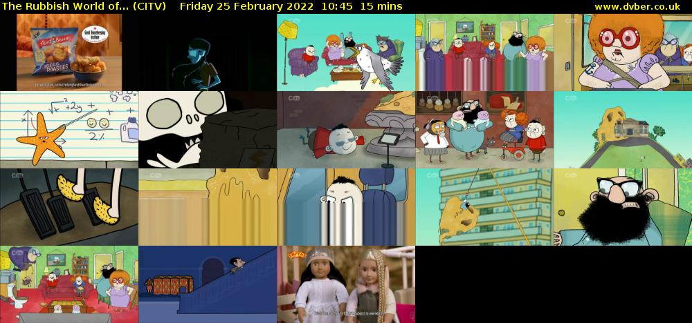 The Rubbish World of... (CITV) Friday 25 February 2022 10:45 - 11:00