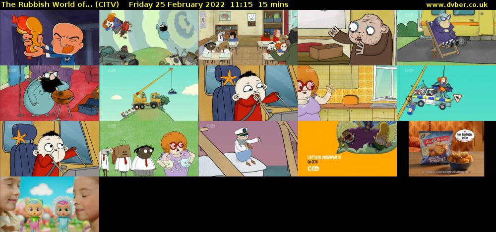 The Rubbish World of... (CITV) Friday 25 February 2022 11:15 - 11:30