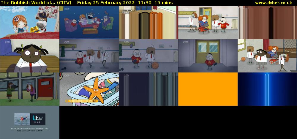 The Rubbish World of... (CITV) Friday 25 February 2022 11:30 - 11:45