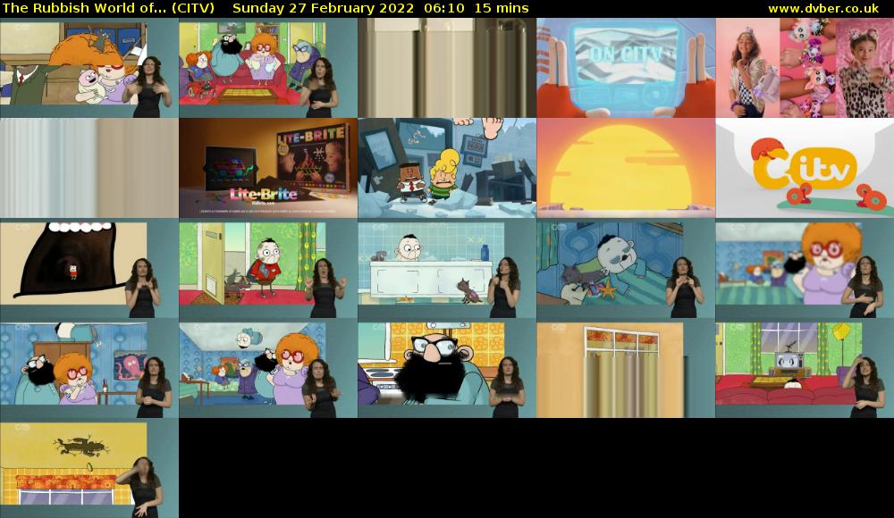 The Rubbish World of... (CITV) Sunday 27 February 2022 06:10 - 06:25
