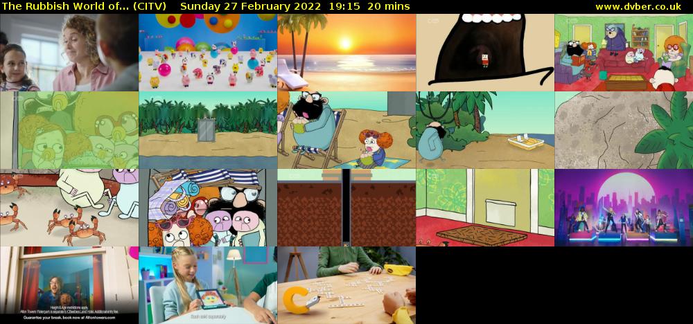 The Rubbish World of... (CITV) Sunday 27 February 2022 19:15 - 19:35
