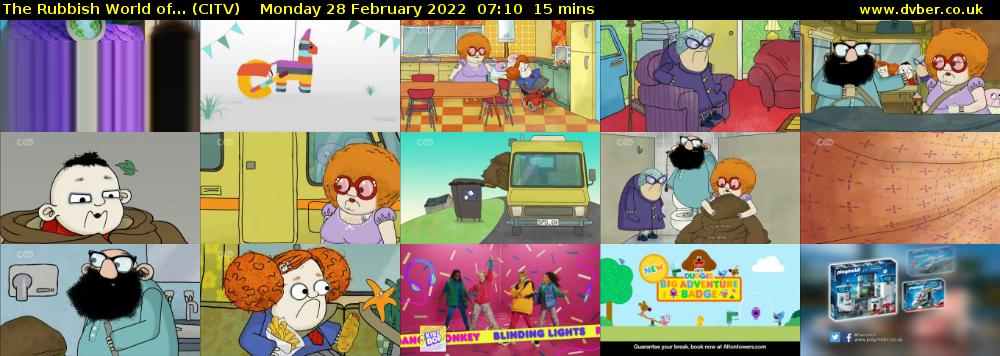 The Rubbish World of... (CITV) Monday 28 February 2022 07:10 - 07:25
