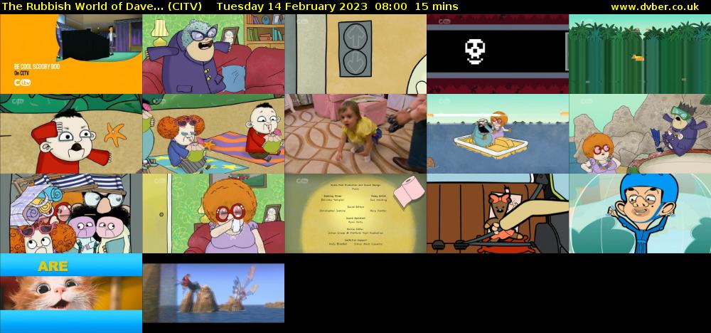 The Rubbish World of Dave... (CITV) Tuesday 14 February 2023 08:00 - 08:15