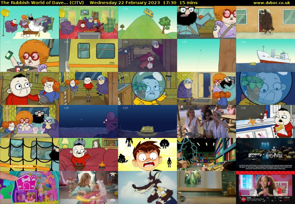The Rubbish World of Dave... (CITV) Wednesday 22 February 2023 17:30 - 17:45