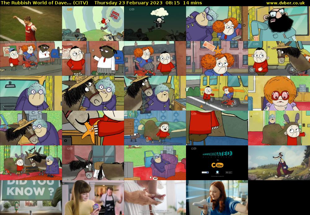 The Rubbish World of Dave... (CITV) Thursday 23 February 2023 08:15 - 08:29