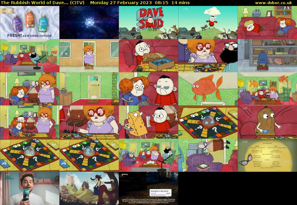 The Rubbish World of Dave... (CITV) Monday 27 February 2023 08:15 - 08:29
