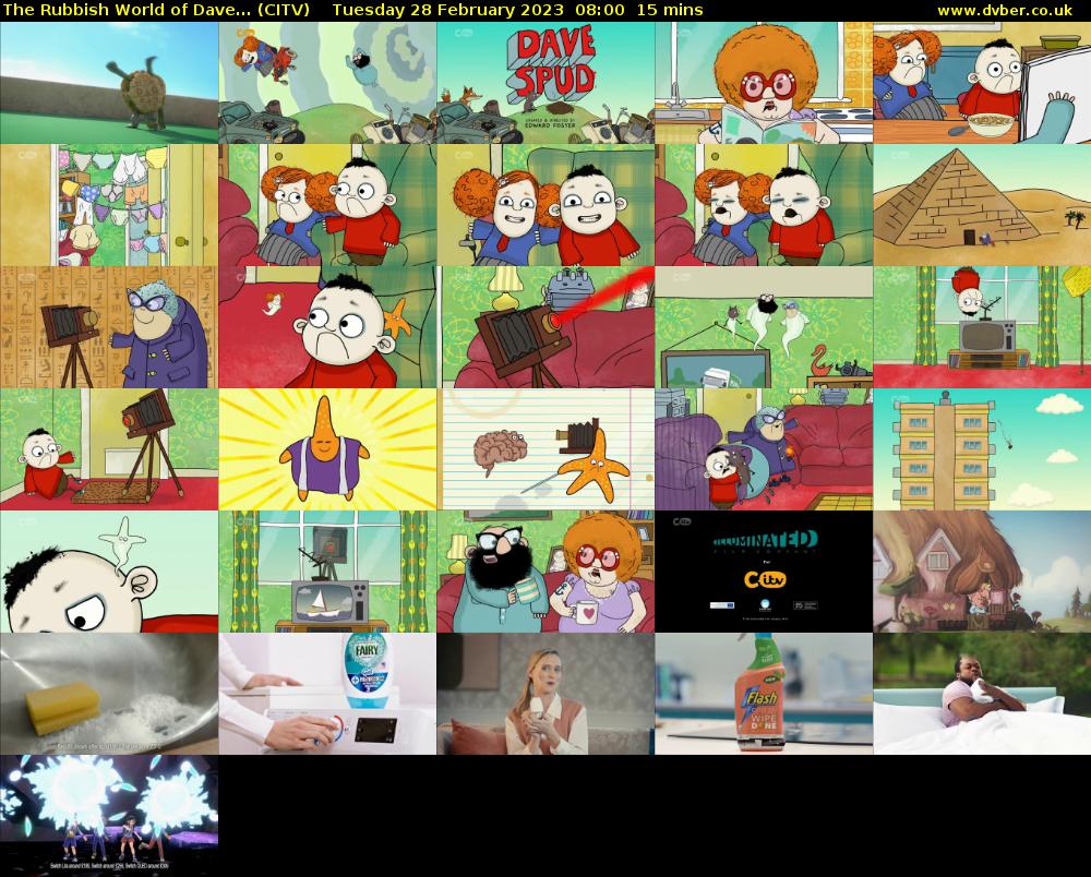 The Rubbish World of Dave... (CITV) Tuesday 28 February 2023 08:00 - 08:15