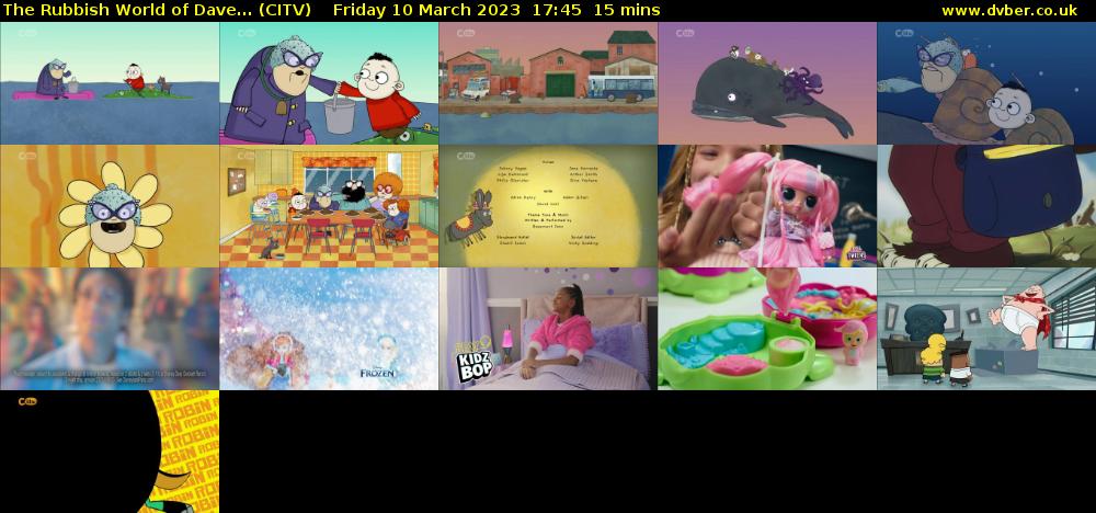 The Rubbish World of Dave... (CITV) Friday 10 March 2023 17:45 - 18:00