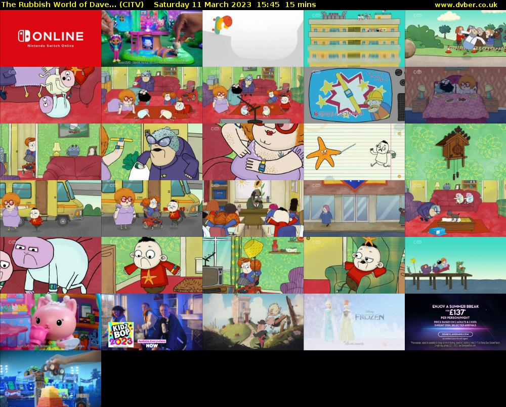 The Rubbish World of Dave... (CITV) Saturday 11 March 2023 15:45 - 16:00