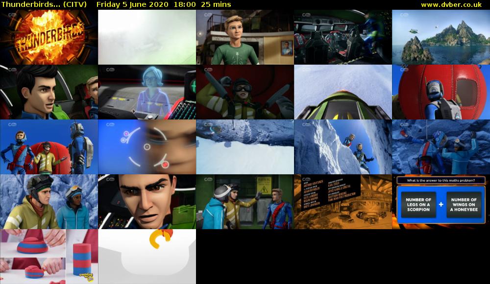 Thunderbirds... (CITV) Friday 5 June 2020 18:00 - 18:25
