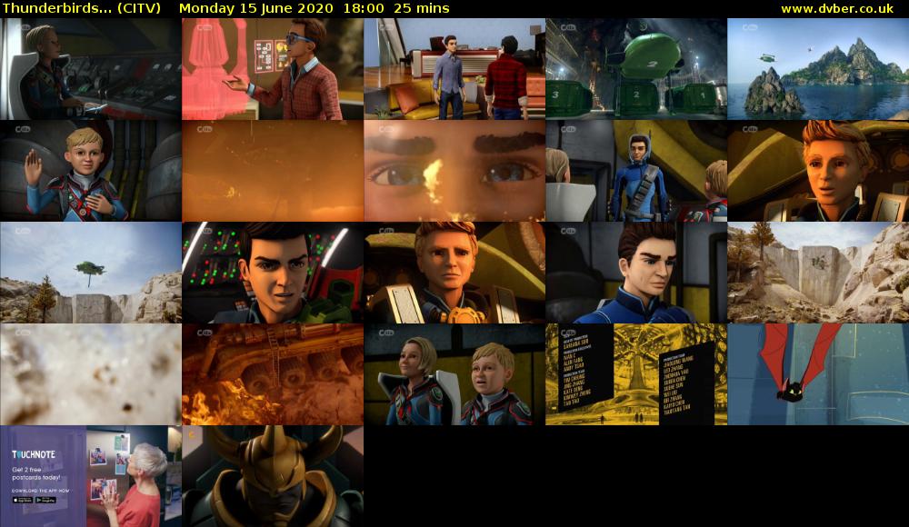 Thunderbirds... (CITV) Monday 15 June 2020 18:00 - 18:25