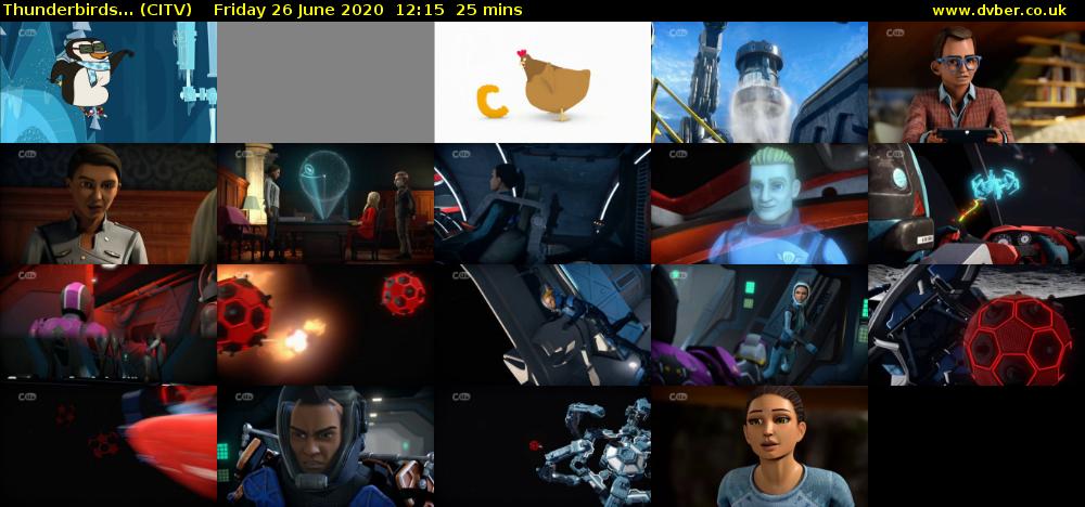 Thunderbirds... (CITV) Friday 26 June 2020 12:15 - 12:40