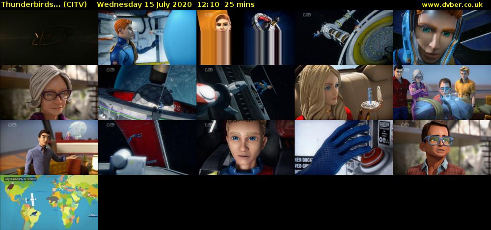 Thunderbirds... (CITV) Wednesday 15 July 2020 12:10 - 12:35